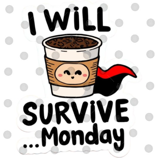 Cute Coffee Survival Meme Design Digital Files