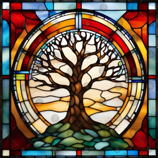 Stained Glass Tree of Life Artwork Digital Files