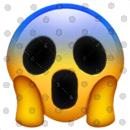 Expressive Scream Emmoticon Digital Files