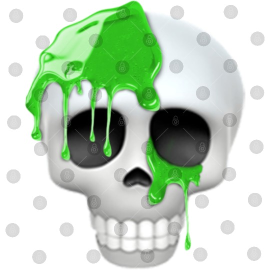 skull toxic emoticon Digital Files