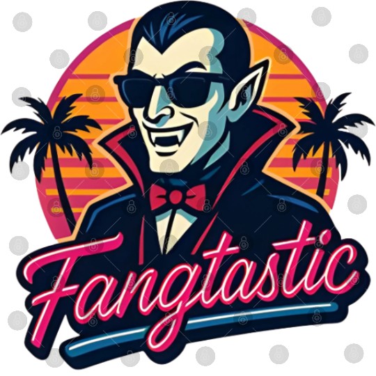 Fangtastic – Retro Vampire Neon Style Digital Files