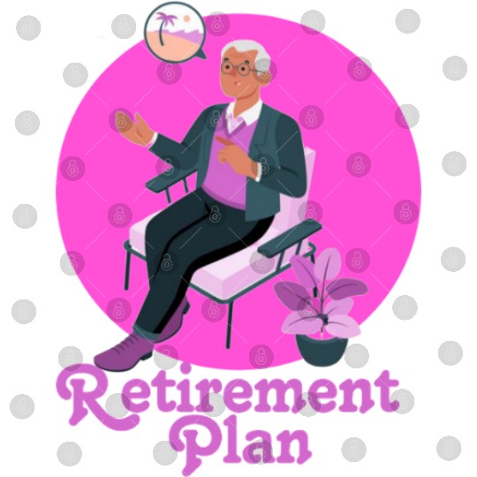 Retirement Planning Illustration Digital Files