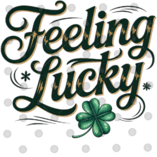 Felling Lucky Shamrock Typography Digital Files