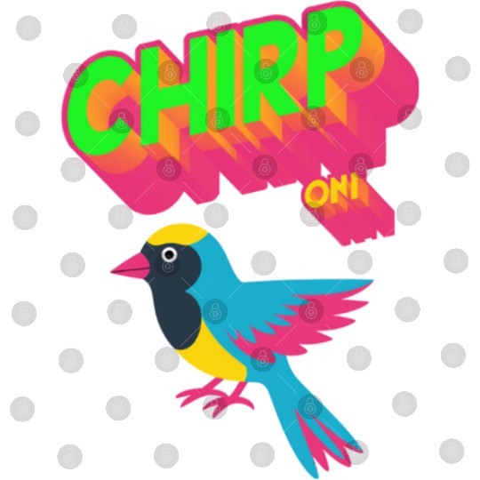 Chirp On Sparrow Cute Cartoon Sticker | Fun Bird  Digital Files