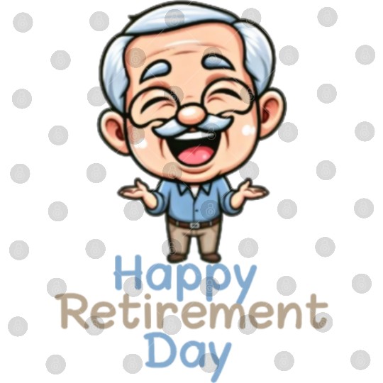 Joyful Retirement Celebration Illustration Digital Files