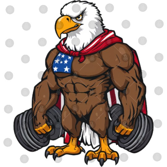 Patriotic Gym Eagle – Stars & Stripes Fitness Desi Digital Files