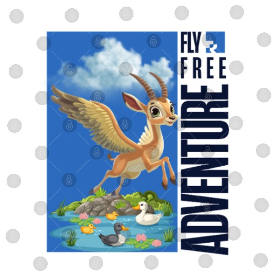 Flying Mythical Waterfowl with Adventure Theme Digital Files