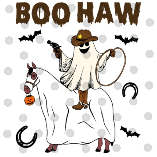 Boo Haw Halloween Ghost Cowboy Western Digital Files