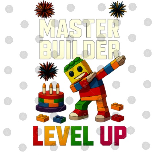 Master Builder Level Up Birthday Kids Party Digital Files