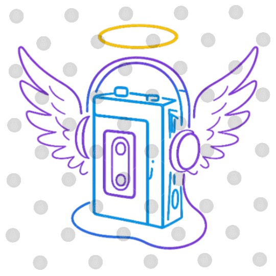Celestial Audio Girl with Angel Wings Digital Files
