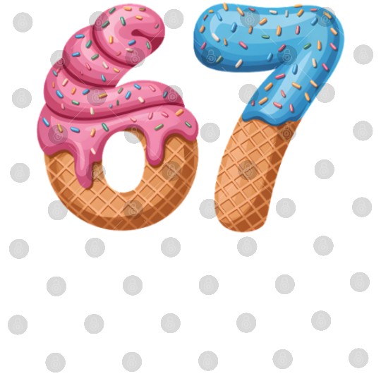 67 Ice Cream Drip Meme Funny Six Seven Gen Alpha Digital Files