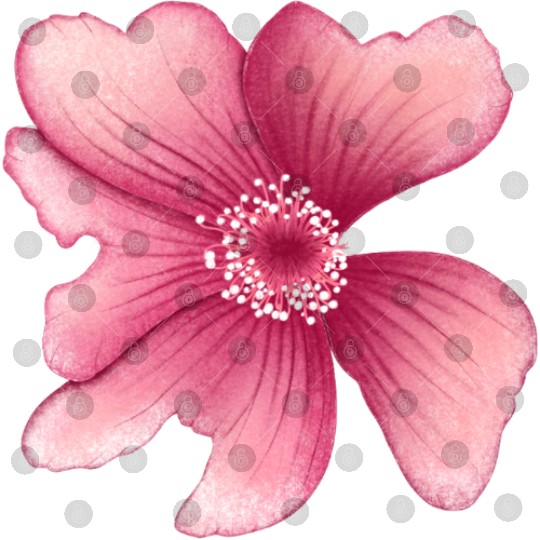 Elegant Pink Hibiscus Floral Design Digital Files