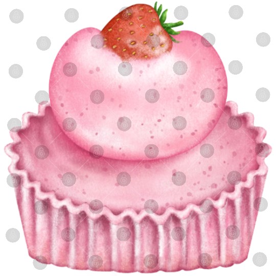 Strawberry Pink Pastry Design Digital Files