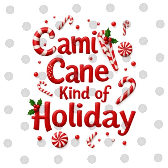 Candy Cane Holiday Celebration Design Digital Files