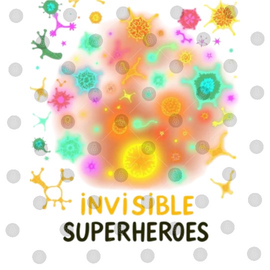 Invisible Superheroes Microbial Design Digital Files