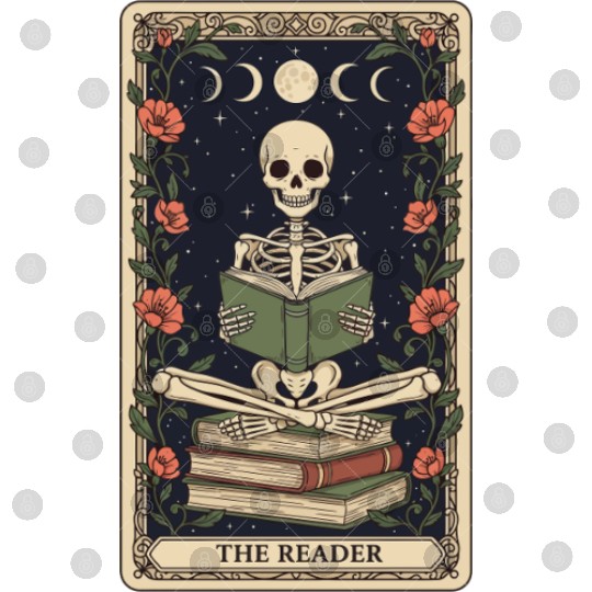 Celestial Skeleton Reading Tarot Digital Files
