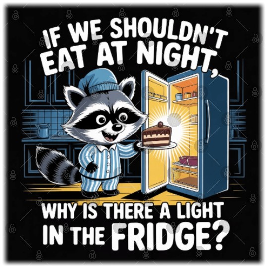 Light in the Fridge Funny Midnight Snack Quote Digital Files