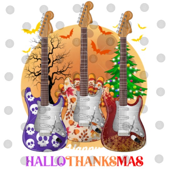 Happy HalloThanksMas Guitar  Digital Files