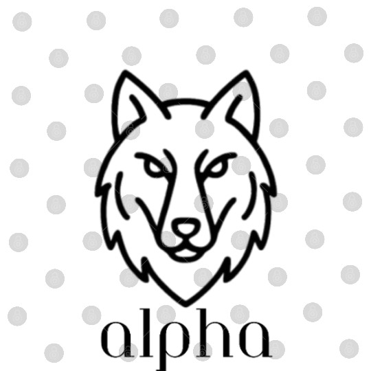 Alpha Wolf Head Digital Files