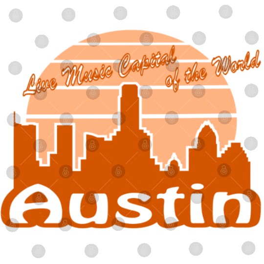 Austin Texas burnt orange Digital Files