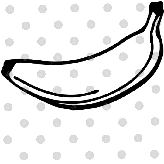 Banana outline - 1 color Digital Files