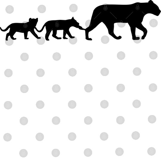 Lioness and lion cubs Digital Files