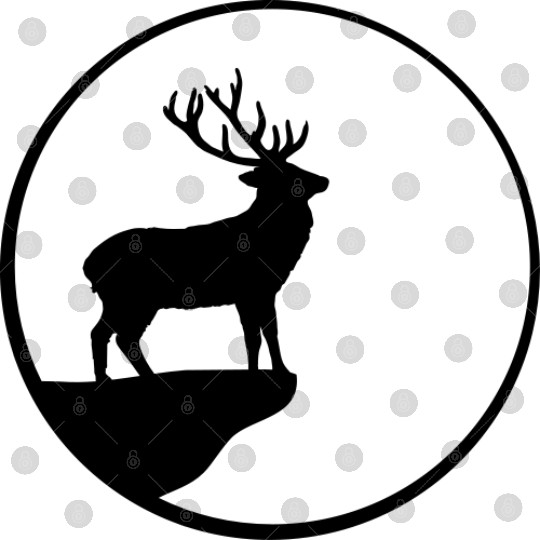 Black deer cliff moon sun rock night weir wolf cir Digital Files