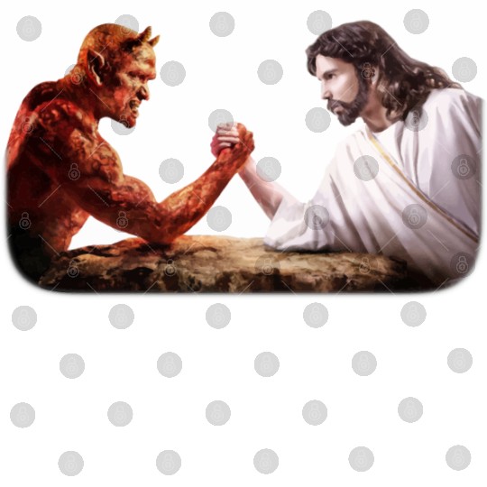 God arm wrestling Satan Digital Files
