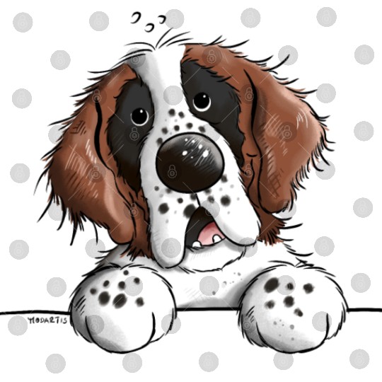 Cute St. Bernard - Dog - Dogs - Cartoon - Gift Digital Files