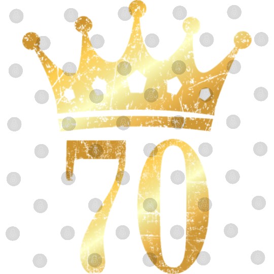 70th Birthday & Anniversary Crown (Golden-Yellow) Digital Files