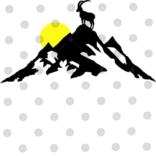 Mountain and Ibex at Sunrise Digital Files