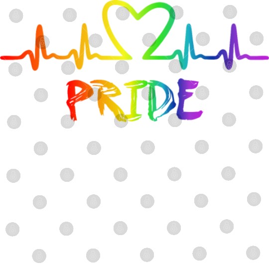 LGBT Pride Rainbow Heartbeat Digital Files