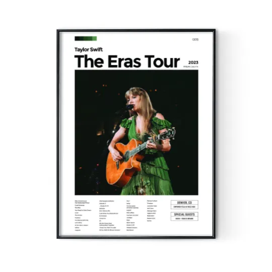 Discover Denver Night 1, The Eras Tour Setlist Poster Print, Digital Posters Print