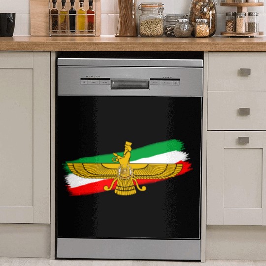 Iran Flag Faravahar Lion Sun Dish Washer Covers