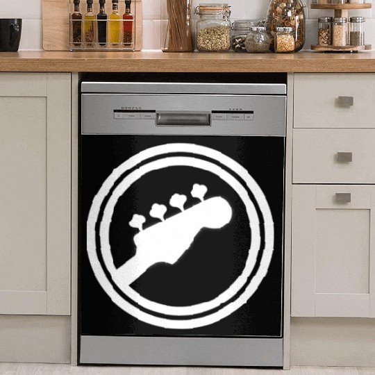Bass Guitar Logo Dish Washer Covers