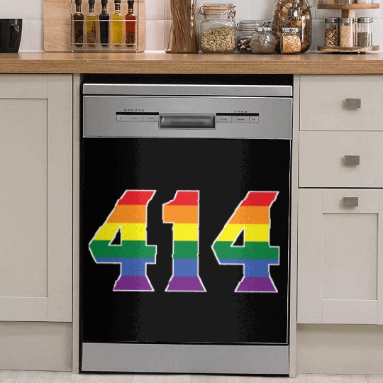 Gay Pride 414 Milwaukee Area Code Dish Washer Covers