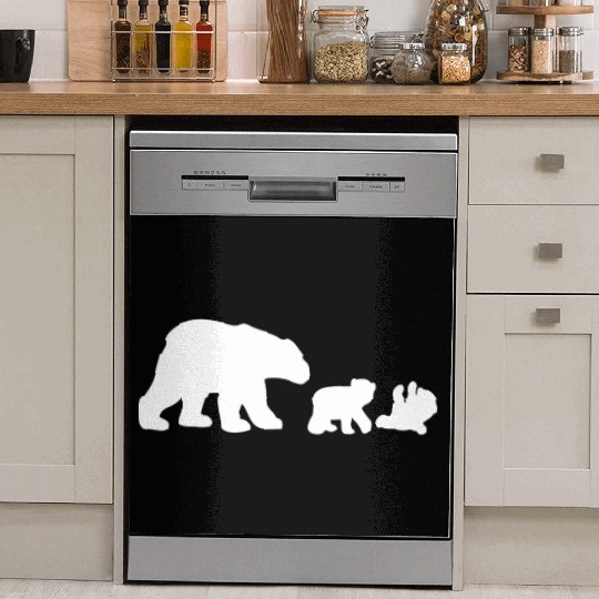 POLAR BEAR AND CUBS Dish Washer Covers