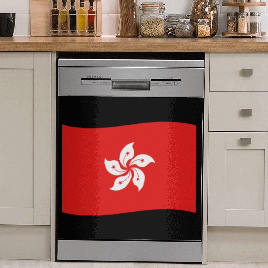 flag hong kong Dish Washer Covers