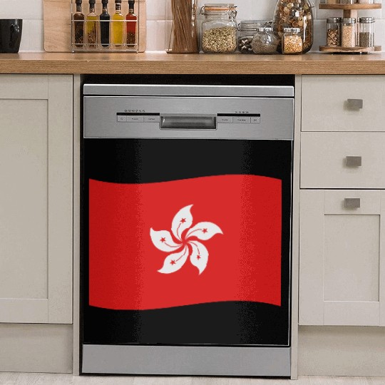 flag hong kong Dish Washer Covers