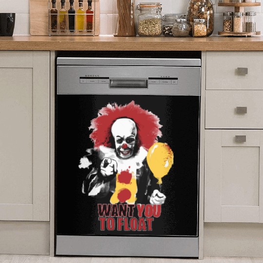 Creepy Pennywise LIGHT Version Art Character Dish Washer Covers