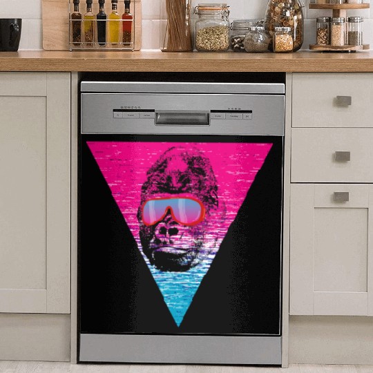 Cool Monkey Ape Gorilla sunglasses gift idea Dish Washer Covers