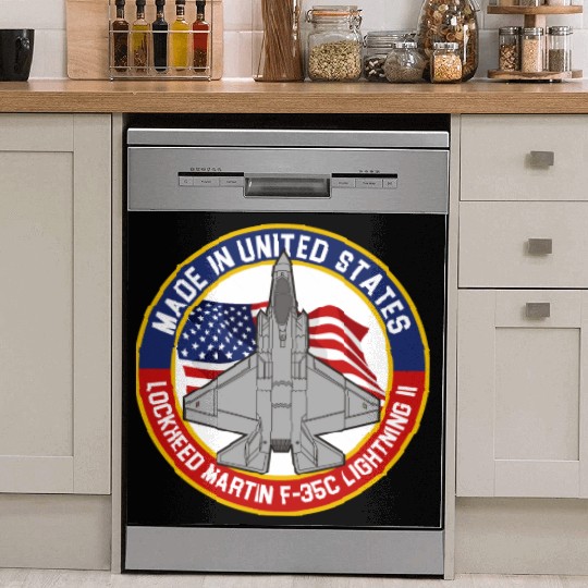 Lockheed Martin F-35C Lightning II - Made in USA Dish Washer Covers