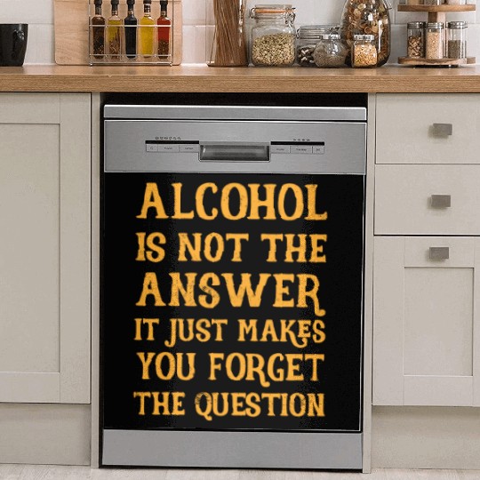 Funny Drinking Drunk Beer Vodka Whiskey Alcohol Dish Washer Covers