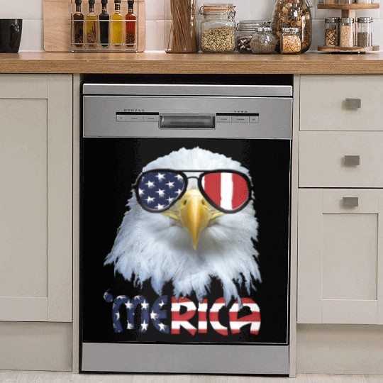 American Eagle 4th July US Merica Election Gift Dish Washer Covers