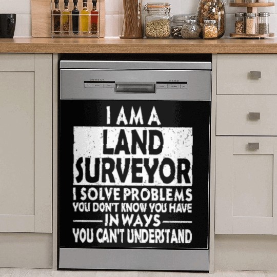 Funny - funny land surveyor problem solving dist Dish Washer Covers
