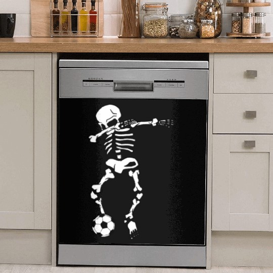 Dabbing Skeleton Soccer Dab Halloween Lazy Costume Dish Washer Covers