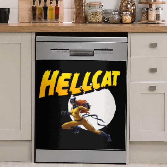 Mens Marvel Hell Cat Hella Cat Hellcat New cat Dish Washer Covers