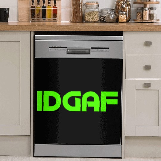 IDGAF (LIME GREEN PRINT) Dish Washer Covers