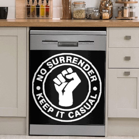 No Surrender Keep It Casual Culture 70s 80s 90s Te Dish Washer Covers
