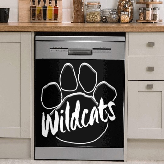 Wildcats Paw Print Mascot School Pride Dish Washer Covers